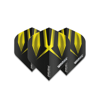 Winmau Prism Alpha Standard Flight - Black with Yellow Winmau Prism Alpha Standard Flight - Black with Yellow