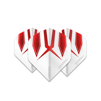 Winmau Prism Alpha Standard Flight - White & Red Winmau Prism Alpha Standard Flight - White & Red