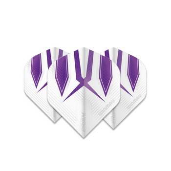 Winmau Prism Alpha Standard Flight - White & Purple Winmau Prism Alpha Standard Flight - White & Purple