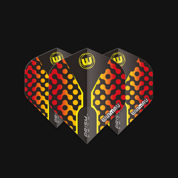 Winmau Prism Zeta Standard Dart Flight - Black, Red & Yellow
