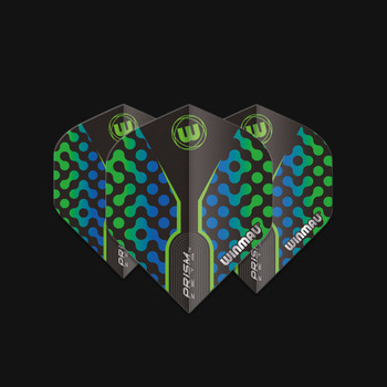 Winmau Prism Zeta Standard Flight - Black, Green & Blue Winmau Prism Zeta Standard Flight - Black, Green & Blue