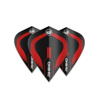Winmau Rhino Kite Flight - Black & Red Winmau Rhino Kite Flight - Black & Red
