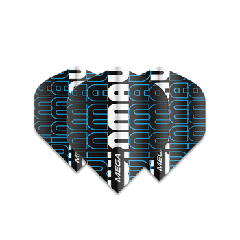 Winmau Mega Standard 75 Micron Flight - Logo Blue & White Winmau Mega Standard 75 Micron Flight - Logo Blue & White