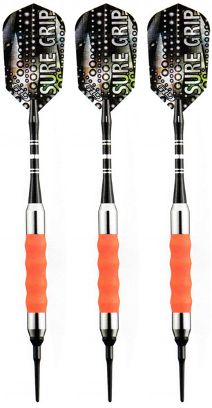 Viper Sure Grip soft tip dart with orange grip sleeve Viper Sure Grip soft tip dart with orange grip sleeve