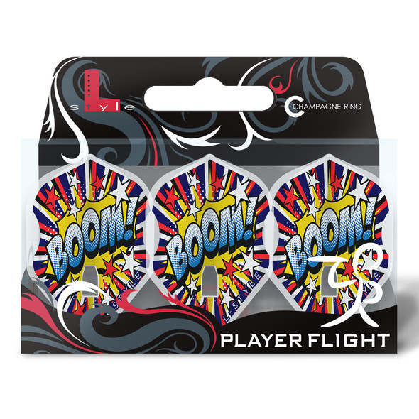 L-style Champagne BOOM Huffman Flights - Standard L1 Pro Clear L-style Champagne BOOM Huffman Flights - Standard L1 Pro Clear