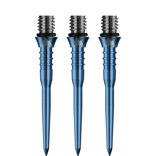 Mission - Titan Pro - Titanium Conversion Dart Points - Soft to Steel - Grooved - 30mm - Solid Blue