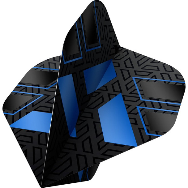 Mission Hazard Dart Flights No2 (Standard) - Black & Blue