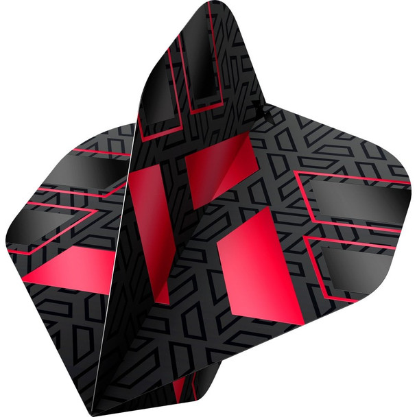 Mission Hazard Dart Flights No2 (Standard) - Black & Red