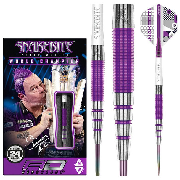 Red Dragon Peter Wright PL 15 Medusa 24g Steel Tip Darts