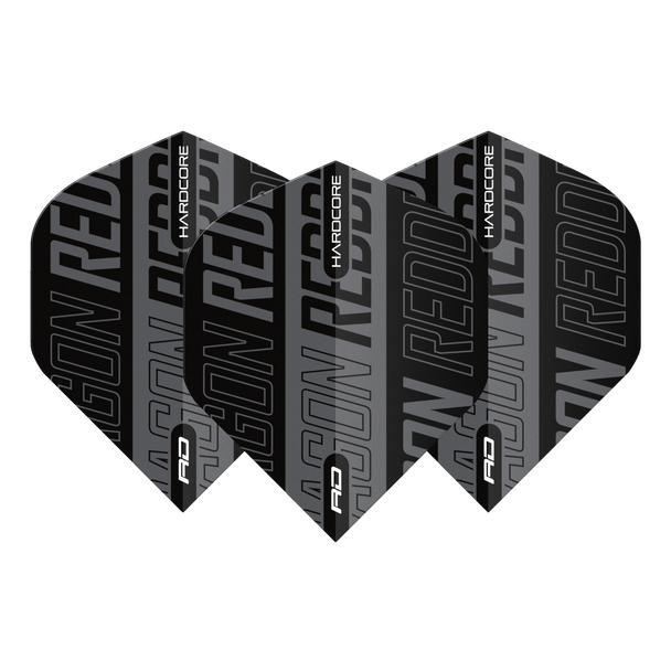 Red Dragon Hardcore XT Black & Grey Standard Dart Flights