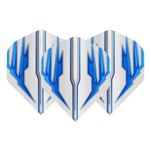 Red Dragon Hardcore Radical White & Blue Standard Dart Flights