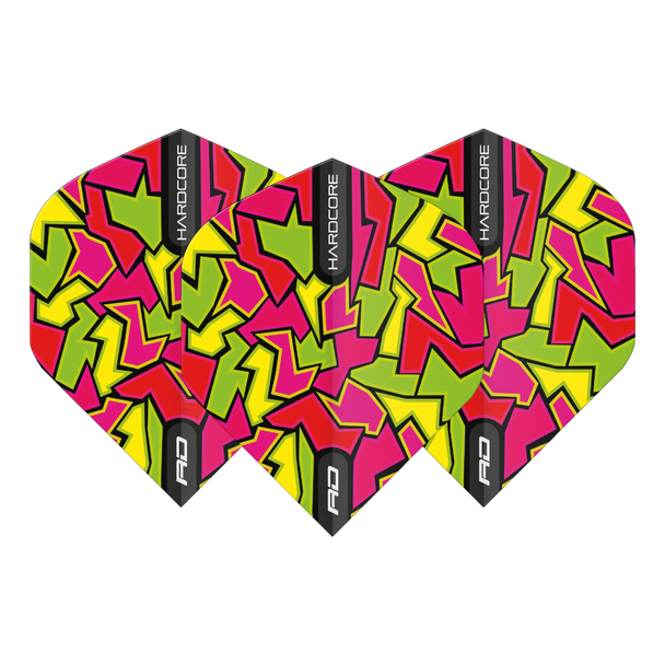 Red Dragon Hardcore Radical Red Crackle Standard Dart Flights