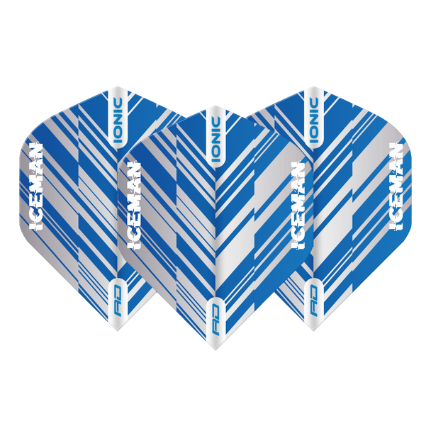 Red Dragon Players Extra Thick Hardcore Ionic Gerwyn Price Blue & White Stripe Standard Dart Flights