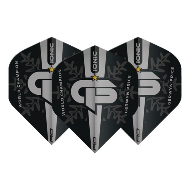 Red Dragon Players Extra Thick Hardcore Ionic Gerwyn Price World Champion Silver Logo Edition Standard Dart Flights