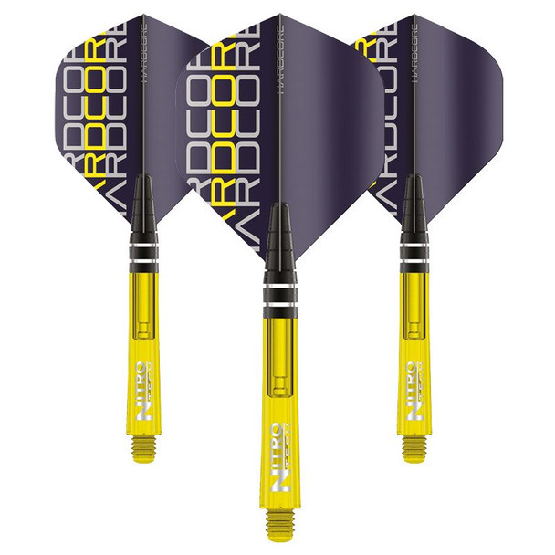 Red Dragon Nitrotech Flight & Shaft Combo (4 sets) - Yellow