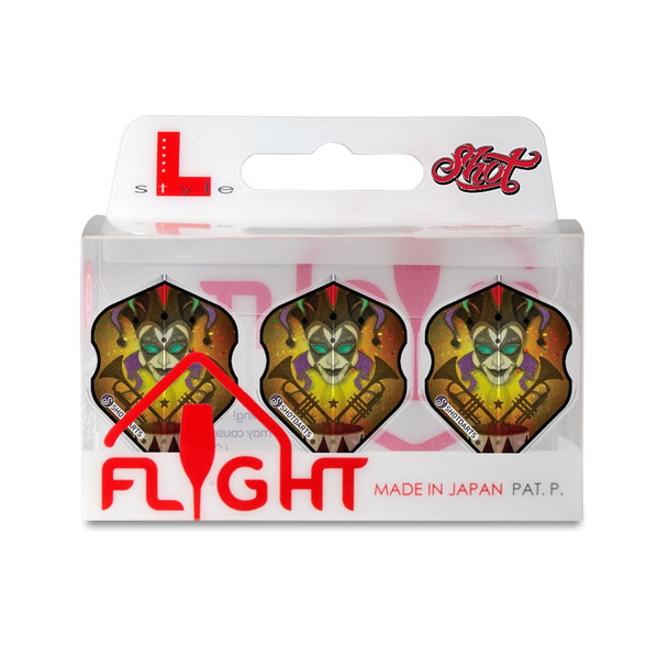 Shot L-style EZ L1 Standard Dart Flights - Americana Jester