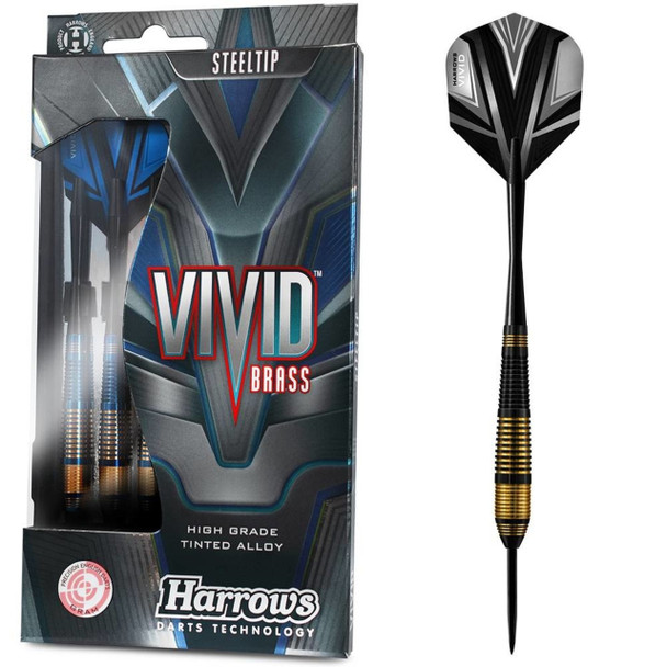 Harrows Vivid Steel Tip Darts - Black 21g