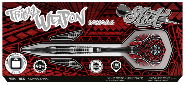 Shot Tribal Weapon Savage - Soft Tip Darts