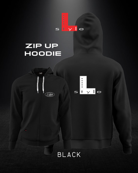 L-style Full Zip Hoodie - Black