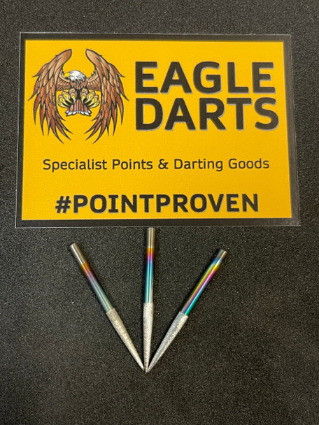 Eagle Darts Hawk Replacement Steel Tip Point - Rainbow 32mm
