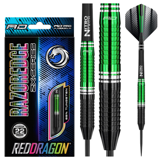 Red Dragon Razor Edge ZX-2 Steel Tip Darts - 22g