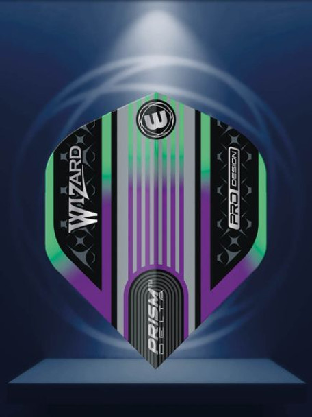 Winmau Prism Delta Wizard Rainbow & Silver Flight