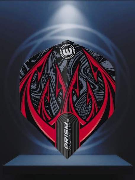 Winmau Prism Alpha Grey & Red & Black Flight