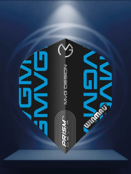 Winmau Prism Delta MVG Black & Blue Logo Flight