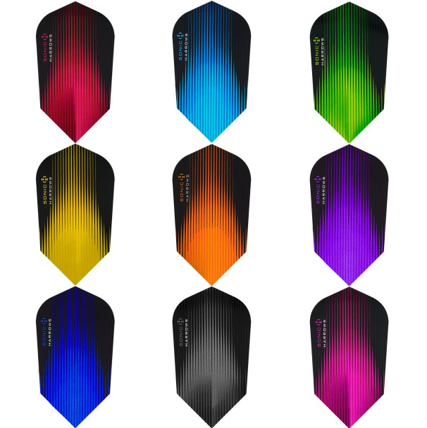 4 Sets Assorted Color Harrows Sonic Slim Flights