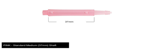 Harrows Clic Standard Medium 2ba Dart Shafts - Pink, 37mm, 37,