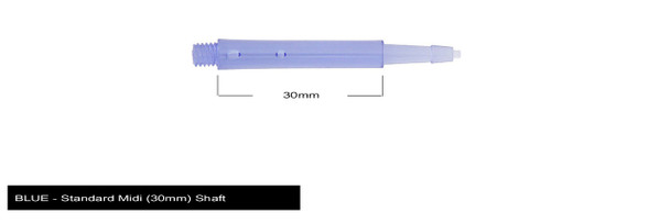 Harrows Clic Standard Midi 2ba Dart Shafts - Blue, 30mm, 30,