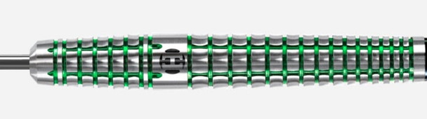 Harrows QUANTUM 24g Steel Tip Darts, 90% Tungsten, Supergrip Fusion, Quantum Flights, Green