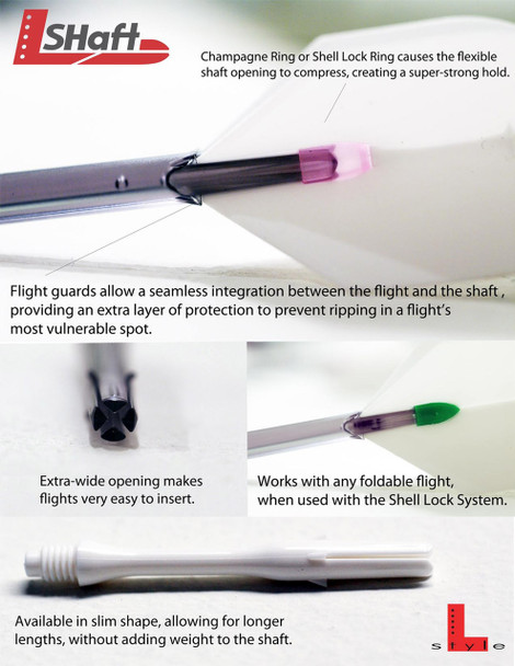 L-Style L-Shaft Slim Silent Clear Black Shafts - 440 L-Style L-Shaft Slim Silent Clear Black Shafts - 440