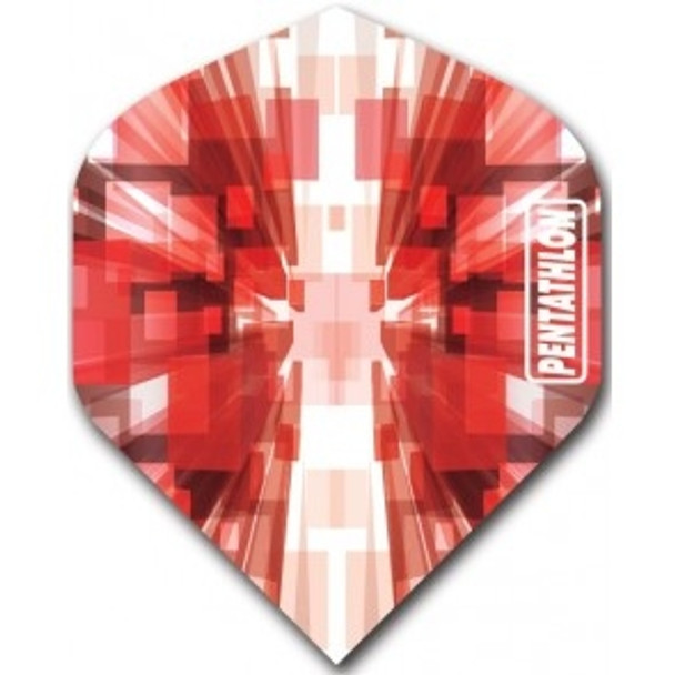 Pentathlon "Burst" Standard Dart Flights - Red