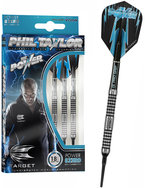 Target Phil Taylor Power 8Zero Soft Tip Darts - 18g