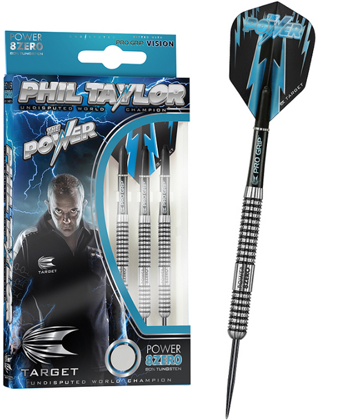 Target Phil Taylor Power 8Zero Steel Tip Darts - 25g