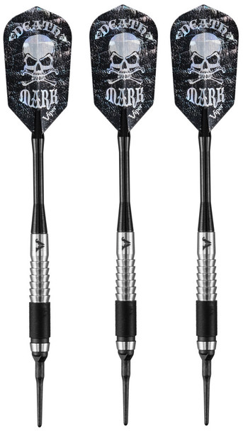 Three Viper Desperado "Death Mark' soft tip darts with fine Edge knurl