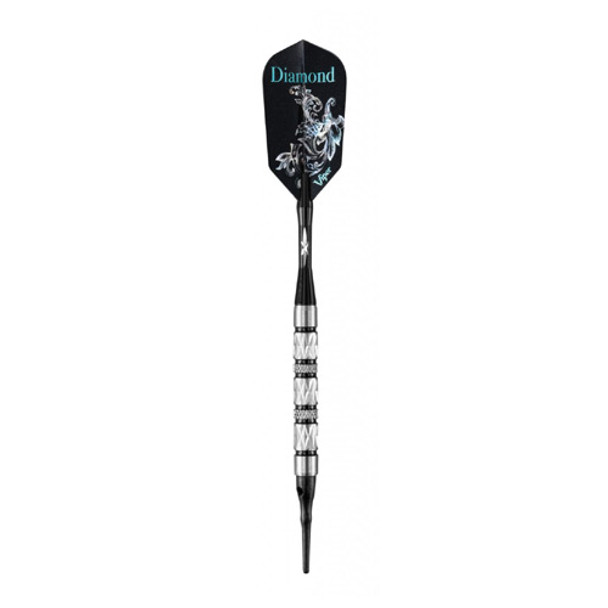 Viper Diamond soft tip dart with black slim Diamond flights