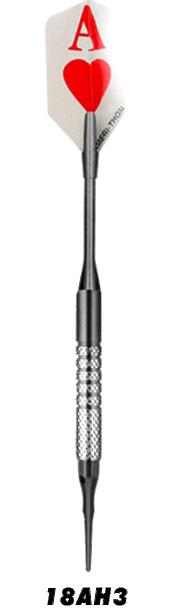 Bottelsen Aces High soft tip dart with ringed knurled tungsten barrel