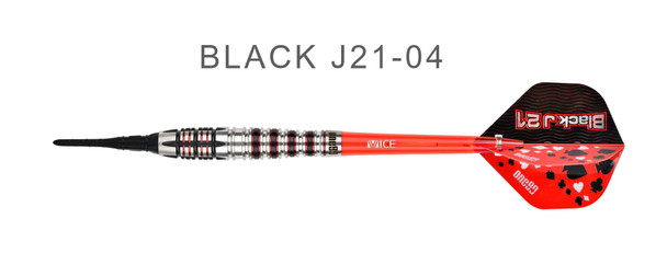 ONE80 Black J21 - BJ21-04 - 90% Tungsten Steel Tip Darts 23g