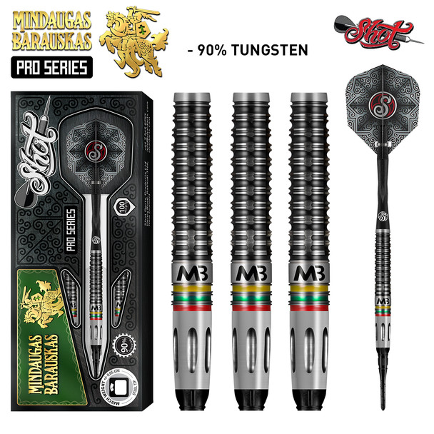 Shot Pro Series Mindaugas Barauskas Soft Tip Darts - 18g