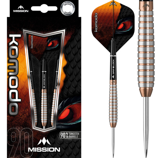 Mission Komodo GX M2 - Steel Tip Darts - 23g