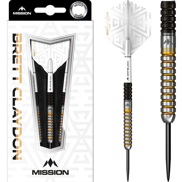 Mission Brett Claydon -Steel Tip Darts - 24g