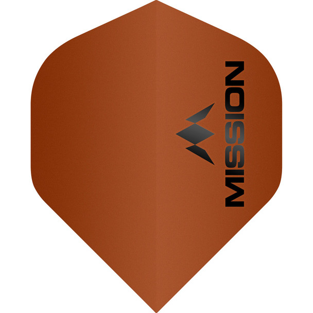 Mission Logo - Dart Flights - 100 Micron - UV Finish - No2 (Standard) - Matte Orange