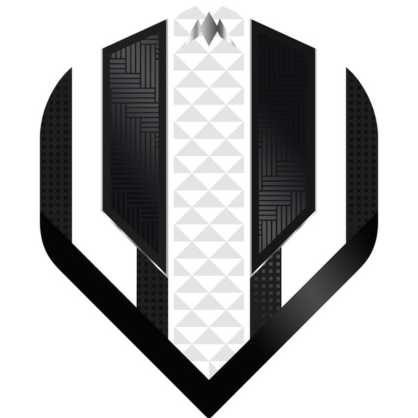 Mission - Temple - Dart Flights - 100 Micron - No2 (Standard) - Black & White