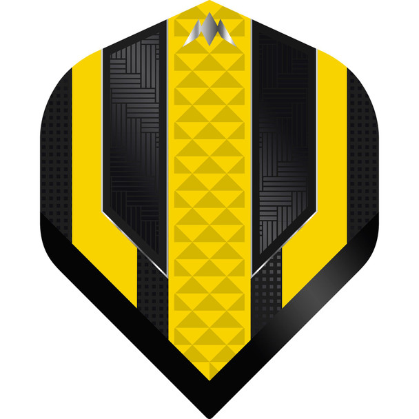 Mission - Temple - Dart Flights - 100 Micron - No2 (Standard) - Black & Yellow