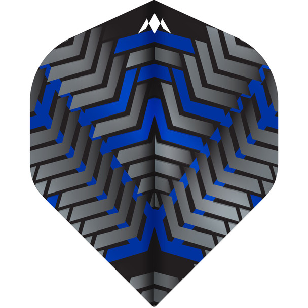 Mission - Vex - Dart Flights - 100 Micron - No2 (Standard) - Black & Blue