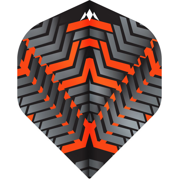 Mission - Vex - Dart Flights - 100 Micron - No2 (Standard) - Black & Orange