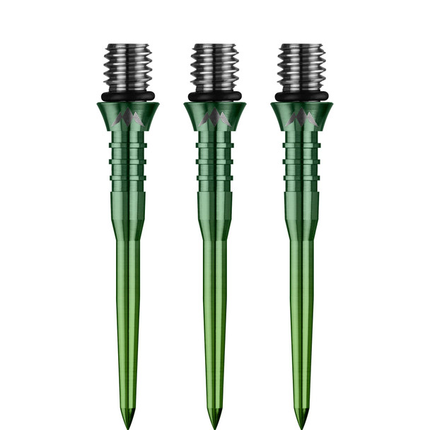 Mission - Titan Pro - Titanium Conversion Dart Points - Soft to Steel - Grooved - 30mm - Gradient Green