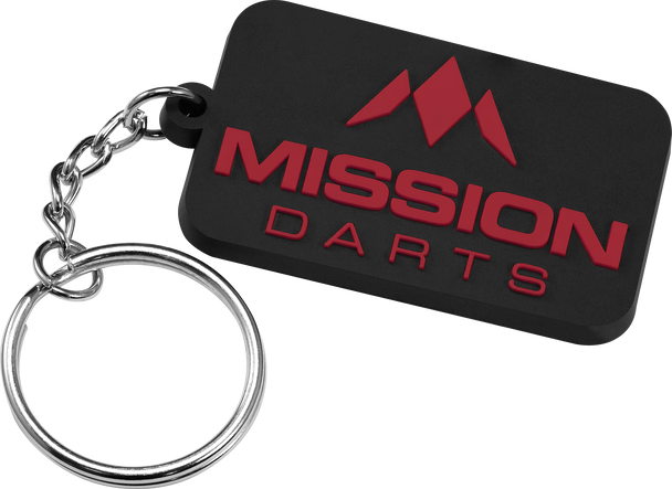 Mission Logo Keyring - Soft PVC Feel - Red